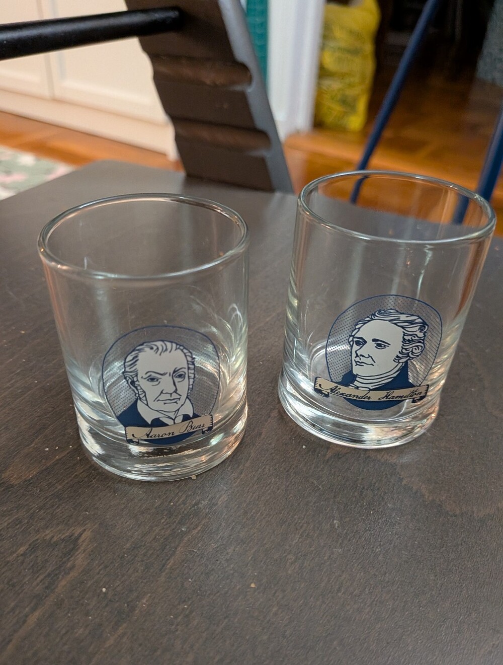 Fishs Eddy Dueling Shots Shot Glasses Hamilton Burr